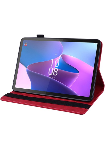 Lenovo Pad Pro 2022 / Tab Için P11 Pro Gen 2 Baskılı Çiçek Deseni Tablet Kılıf Pu Deri Deri Stand Kartı Kapak Elastik Bant ve Pen Döngüsü (Yurt Dışından) fırsatları