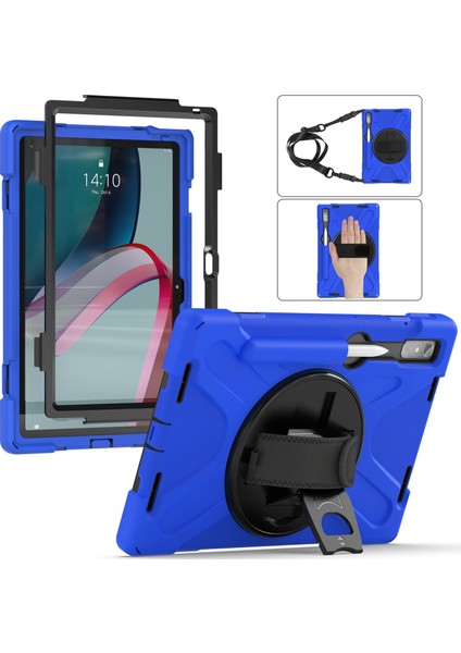 Lenovo Sekmesi Için P11 Pro Gen 2 Kickstand 360 Derece Döndürme El Kayışı Damla Geçirmez Tablet Kılıf Pc + Silikon Koruyucu Kapak (Yurt Dışından) modelleri