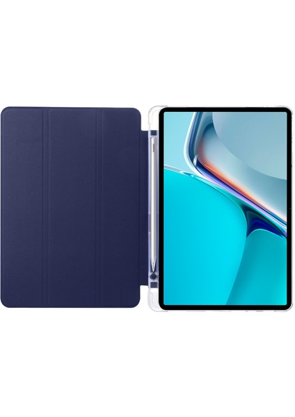 Xfashion Huawei Için Matepad 11 (2021) Pu Deri Tri-Katlı Stand Folio Şok Geçirmez Kasa Otomatik Uyku / Kalem Tutucu Ile Uyandıran Akıllı Tablet Kapak (Yurt Dışından)