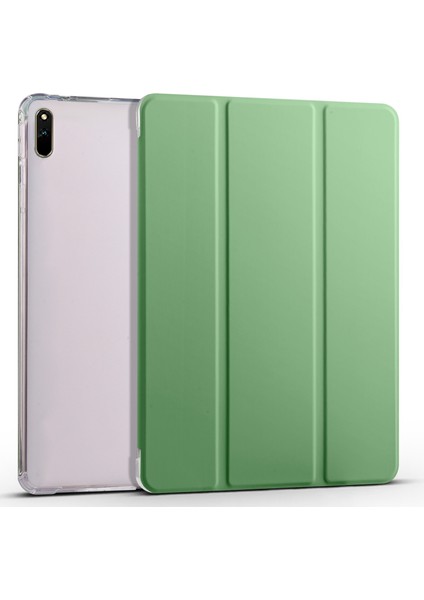 Huawei Için Matepad 11 (2021) Pu Deri Tri-Katlı Stand Folio Şok Geçirmez Kasa Otomatik Uyku / Kalem Tutucu Ile Uyandıran Akıllı Tablet Kapak (Yurt Dışından)