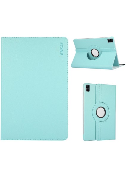 Xiaomi Için Enkay Redmi Pad Litchi Doku 360 Derece Dönen Stand Tablet Kılıf Otomatik Uyku / Uyanık Fonksiyonu Pu Deri + Pc Kapak (Yurt Dışından)
