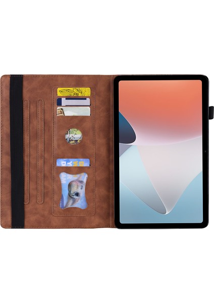 Xfashion Oppo Pad Air Pu Deri Folio Stand Kapağı Otomatik Uyandırma / Uyku Cüzdanı Elastik Bant Koruyucu Tablet Kasa Ile Kalem Tutucusu (Yurt Dışından)