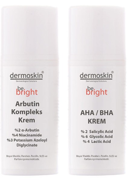 Be Bright Arbutin Kompleks Krem 33 ml + Be Bright Aha Bha Krem 33 ml