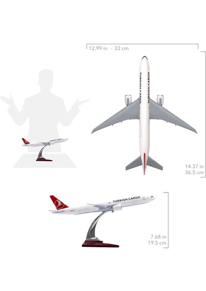 1:200 Boeing 777-300 Thy Lisanslı Model Uçak, Thy Uçak Maketi, Uçmayı Sevenler Için Dekoratif Kaideli Ürün, Koleksiyonerler Için Uçak