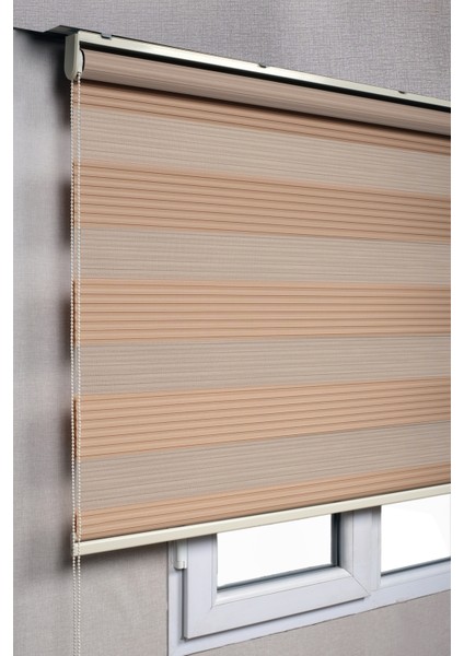 Brillant Pileli Kahverengi Zebra Stor Kaliteli Güneşlik Perdeler fiyatları