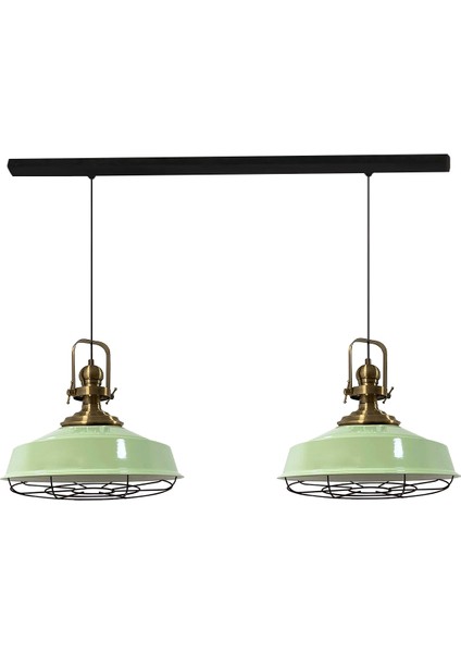 Asaletli Ikili Telli Eskitme Başlık Avize Sarkıt Lamba Salon Mutfak Pastane Cafe