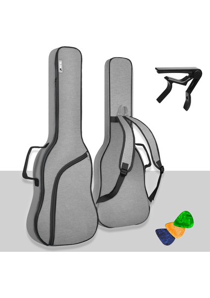 ELC-40 Case Elektro Gitar Çantası Gigbag Su Geçirmez Kalın Kılıf (Capo Hediye)