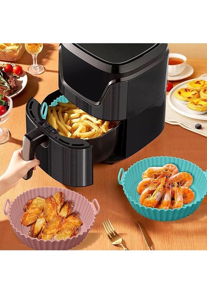 2'li Airfryer Silikon Pişirme Kabı Hava Fritözü Kabı (2ADET)