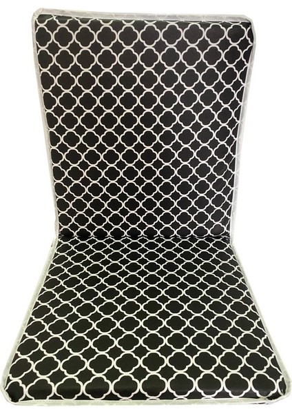 Sandalye Minderi Arkalıklı Lastikli Fermuarlı Süngerli-6 Adet(Kara Çatı)Yıkanabilir modelleri