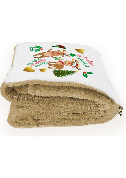 Yılbaşı Armağanı Battaniyeli Yastık-Kırlent Happy New Year Opsiyonel Tv Battaniyeli Yastık 36x36 Cm fiyatları