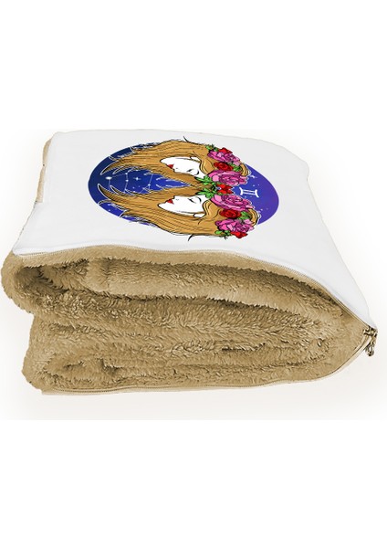 Ikizler Burcu Baskılı Tv Battaniyeli Opsiyonel Yastık & Kırlent 36x36 Cm fiyatları