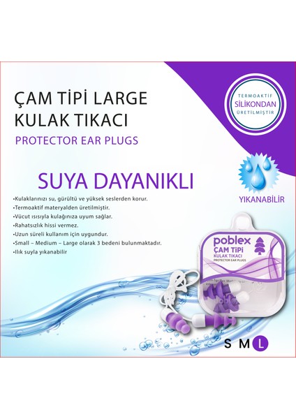 Çam Tipi Kulak Tıkacı -Large Beden 3 Kutu