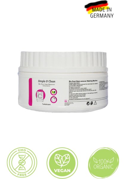 Organik Bio Çamaşır Leke Çıkarıcı Toz 250 gr