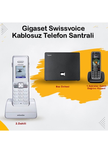 C530 2 Dahili Swissvoice Telsiz Kablosuz Telefon Santrali fiyatları