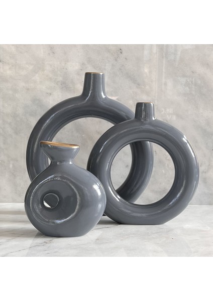 Semavi Seri Halka Vazo Seti