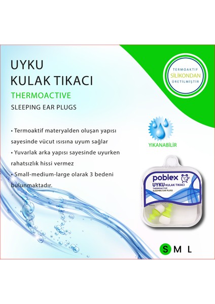 Uyku Kulak Tıkacı-Small Beden -3 Kutu