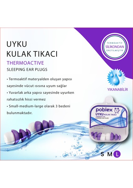 Uyku Kulak Tıkacı -Large Beden -3 Kutu