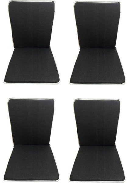 Sandalye Minderi Arkalıklı Lastikli Fermuarlı Süngerli-4 Adet(Siyah Kırçıllı)Yıkanabilir fiyatları