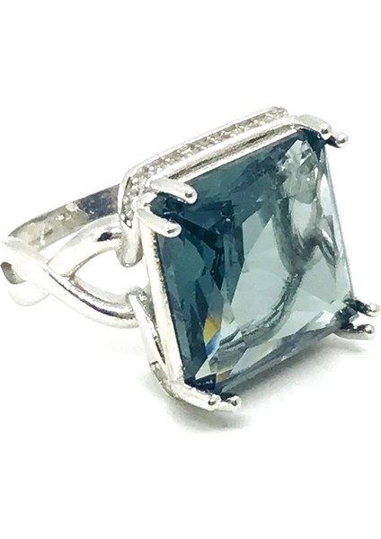 925 Ayar Gümüş Dimond Color Zirkon Taşlı Yüzük fiyatları