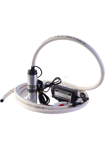220-12 Volt Adaptörlü Mini(Küçük) Dalgıç Pompa & 3 metre Hortumlu Set