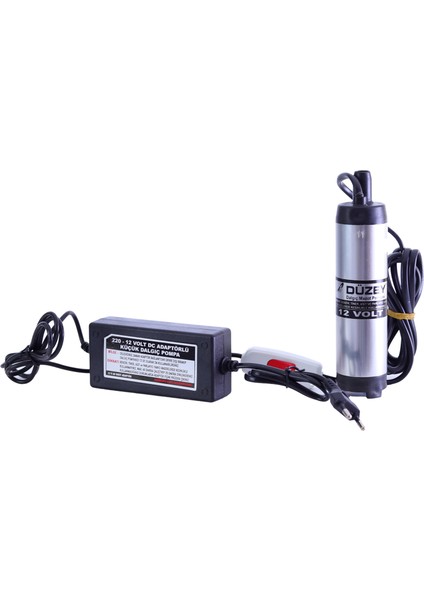 220-12 Volt Adaptörlü Mini(Küçük) Dalgıç Pompa & 3 metre Hortumlu Set