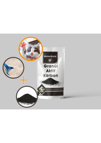 Ekonomik Kedi Kumu Koku Giderici Granül Aktif Karbon - 500GR