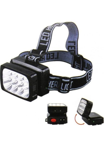 12 Ledli Güçlü Şarjlı Madenci Tipi Kafa Lambası