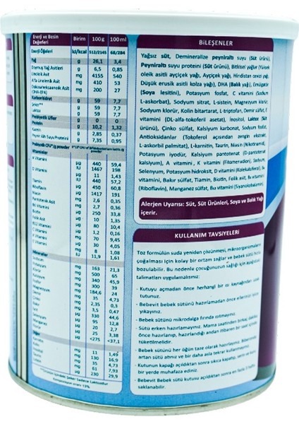 1 400 gr Bebek Sütü 6 Adet