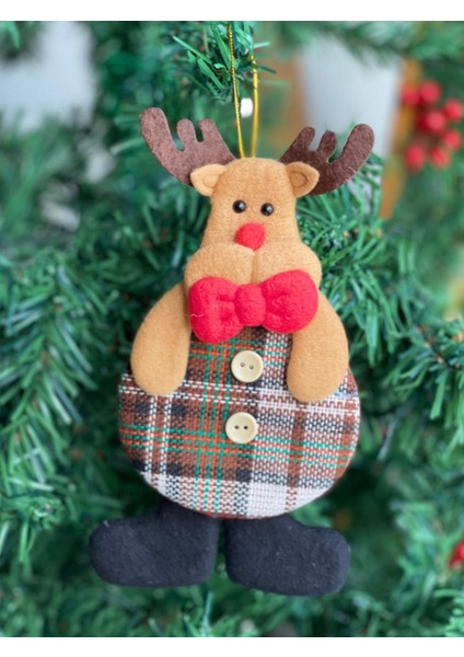 Yeni Yıl Yılbaşı Lüks Ithal Koleksiyonluk Büyük Çam Ağacı Süsü Pofuduk 3 Boyutlu Geyik fiyatları