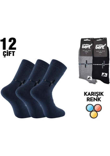 Ibrahim Berk 18-4 Erkek Kışlık Havlu Soket Çorap 12'li