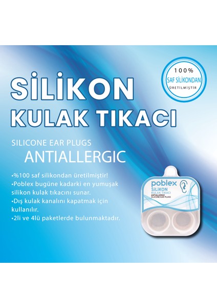 Silikon Kulak Tıkacı 2 Li -4 Kutu