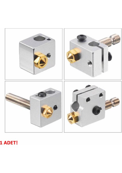 0.5mm x 1.75MM M6 Prinç Nozzle 3D Yazıcı Printer 1.75MM Filament Uyum Mk8 Cr-10 CR-10S Ender 3