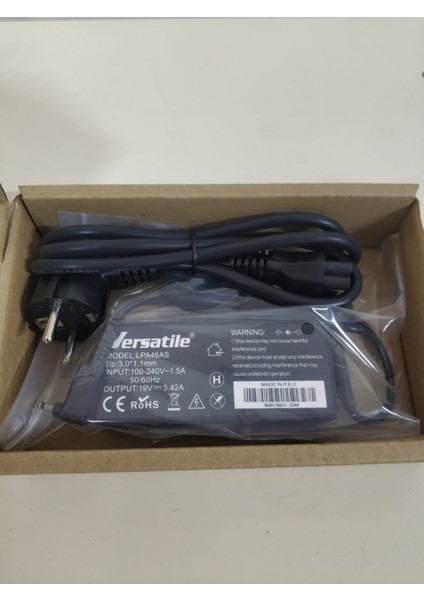 Versatile LPA46AS 19V 3.42A 3.0x1.1 Laptop Adaptör- Şarj Cihazı