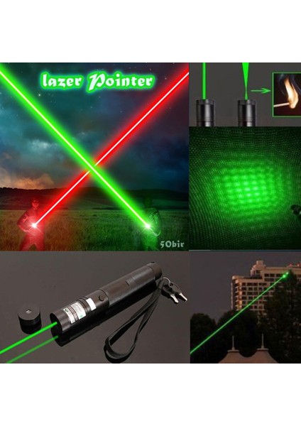 BM-520 Şarjlı Anahtar Emniyetli Yeşil Lazer Pointer 1000MW Yüksek Güçlü Lazer Sunum Lazeri