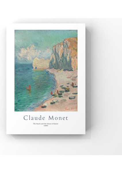 Tablodesclaude Monet - The Beach And The Falaise D'amont Tablo Posteri Ünlü Ressamların Eserleri