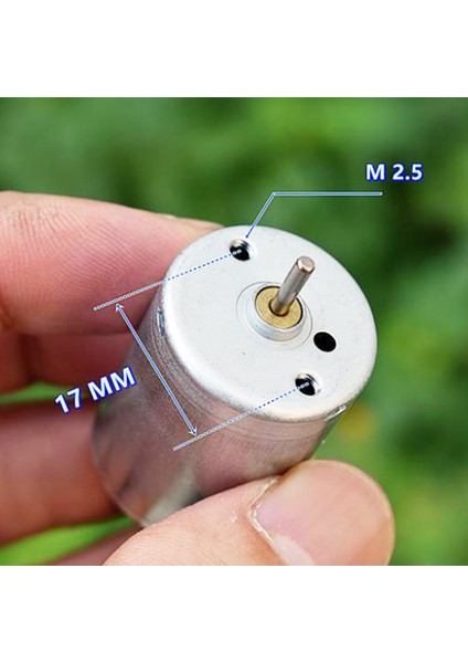 RS370 Karbon Fırçalı Dc Motor Dual Çift Milli Dc 12V / 24V 13500 Rpm