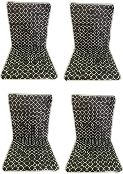 Sandalye Minderi Arkalıklı Lastikli Fermuarlı Süngerli-4 Adet(Kara Çatı)Yıkanabilir fiyatları