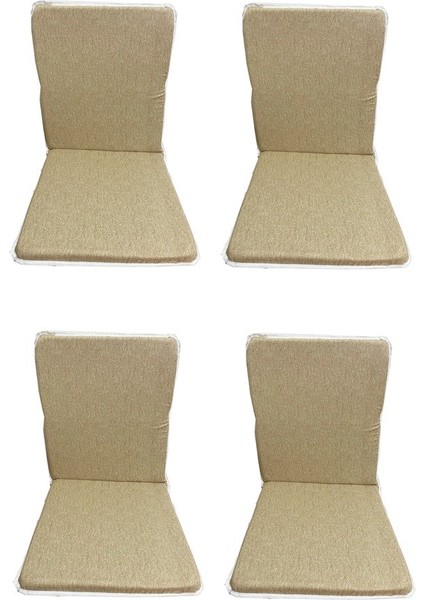 Sandalye Minderi Arkalıklı Lastikli Fermuarlı Süngerli-4 Adet(Cappucino Kırçıllı)Yıkanabilir fiyatları