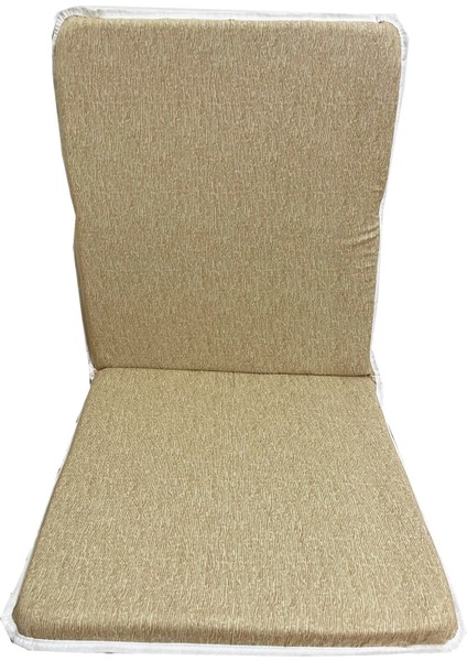 Sandalye Minderi Arkalıklı Lastikli Fermuarlı Süngerli-4 Adet(Cappucino Kırçıllı)Yıkanabilir modelleri