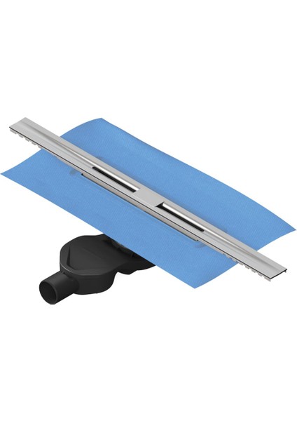 5701684 Clear-Cut V-Flow 60 cm Duş Kanalı Parlak Krom Yandan