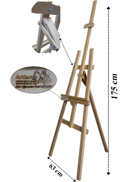 Akrilik Boya Resim Seti Südor Monalisa 12 Renk 70 ml Akrilik Boya 2 Tuval 50X70 Fırça Spatula Şövale