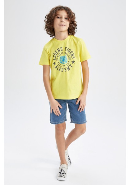 Erkek Çocuk Bisiklet Yaka Kısa Kollu Tişört Y6478A622HS fiyatları