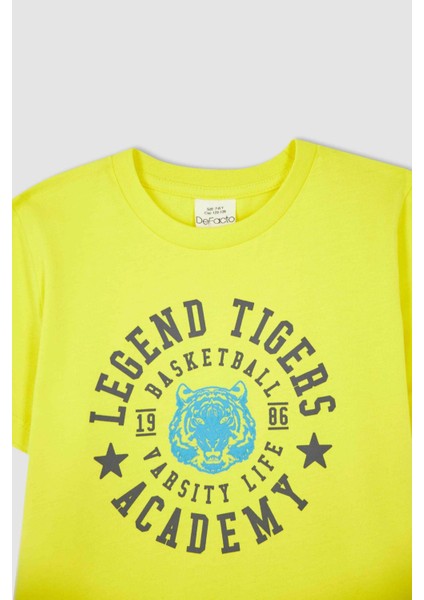 Erkek Çocuk Bisiklet Yaka Kısa Kollu Tişört Y6478A622HS