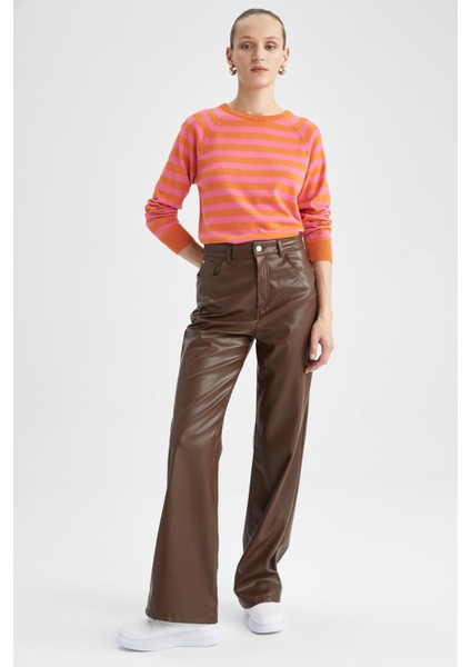 Relax Fit Bisiklet Yaka Kazak X0188AZ22WN fiyatları