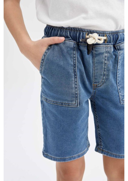 Erkek Çocuk Jean Görünümlü Bermuda X5571A622SM