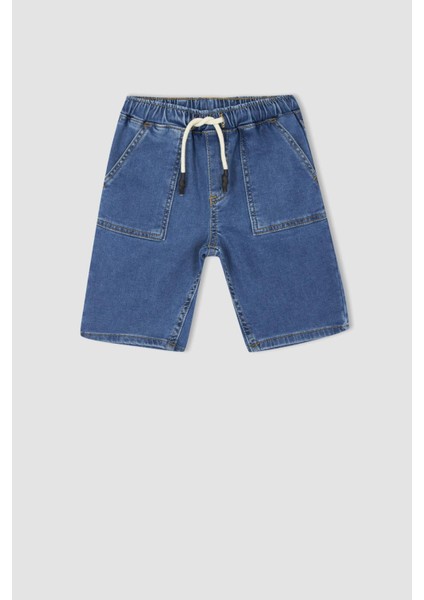 Erkek Çocuk Jean Görünümlü Bermuda X5571A622SM