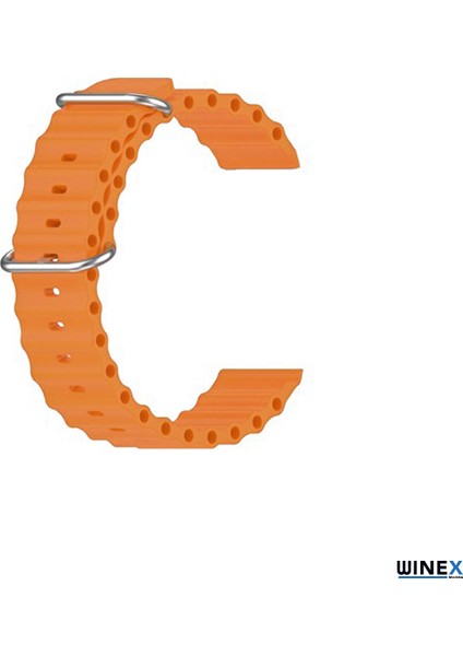 42-44MM Yeni Nesil Apple Uyumlu Akıllı Saat Kordonu Turuncu