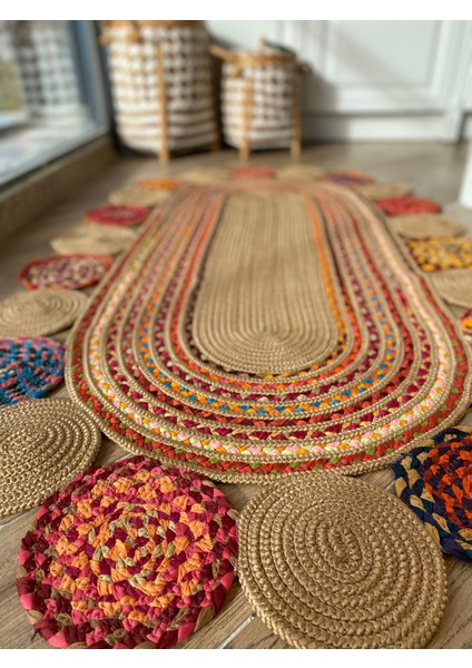 Milda Jüt Hasırlı Örgü Kilim 55 Jüt Halı fiyatları