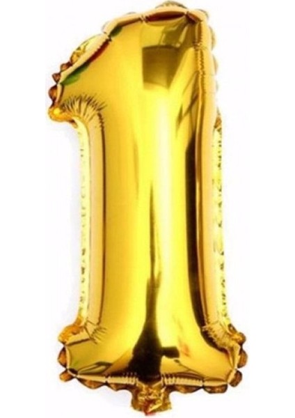 Altın Rakam Folyo Balon Gold Yaş Balon 76 cm Sayı Balon Uçan Balon Helyum Balon