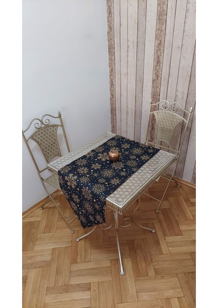 Yılbaşı desenli Duck (Sıvı Itici ,leke Tutmaz) Kumaş Runner